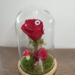 Καμπάνα με 1 forever rose και 1 mini forever rose