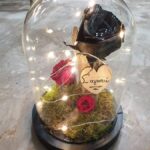 Καμπάνα με 1 forever rose και 2 mini forever roses