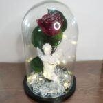 Καμπάνα με κόκκινο - ασημόσκονη forever rose