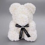 Rose bear diamond white 40cm