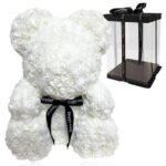 Rose bear white 25cm