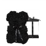 Rose bear black 25cm
