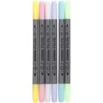 Μαρκαδόροι για ύφασμα, παστέλ χρώματα, σετ 6 τεμ.