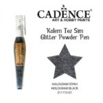Glitter powder pen hologram black