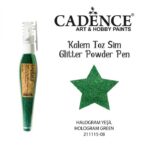 Glitter powder pen hologram green