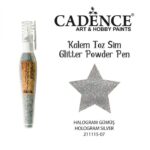 Glitter powder pen hologram silver