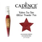 Glitter powder pen hologram red