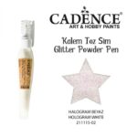 Glitter powder pen hologram white