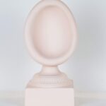 Κεραμικό αυγό με εσοχή σε βάση 20+13cm