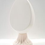 Κεραμικό αυγό με επίπεδη επιφάνεια σε βάση 21+13cm