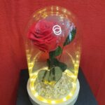 Καμπάνα με κόκκινο forever rose καρδιά