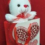 Αρκουδάκι μεσαίου μεγέθους σε τσάντα