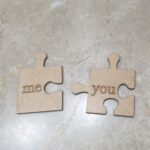 Ξύλινο κομμάτι πάζλ me & you
