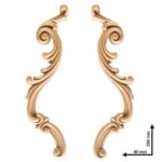 Ξυλόγλυπτo 8x25cm, σετ 2 τεμ.