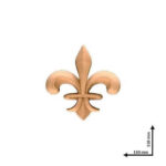 Ξυλόγλυπτo Fleur-de-lis 11x11cm
