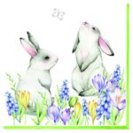 Χαρτοπετσέτα για Decoupage, Bunnies in Spring meadow, 1τεμ.