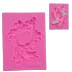 Καλούπι σιλικόνης κορνίζα με αγγελάκια 8x6x0.7cm