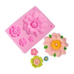 Καλούπι σιλικόνης λουλούδια 10.9x8x1.3cm