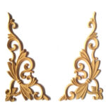 Ξυλόγλυπτο διακοσμητικό, 14x7cm, 2 τεμ.