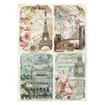 Ριζόχαρτο Stamperia 21x29cm, Vintage Postcards