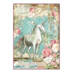 Ριζόχαρτο Stamperia 21x29cm, Wonderland unicorn