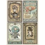 Ριζόχαρτο Stamperia 21x29cm A4, Voyages Fantastiques cards