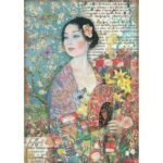 Ριζόχαρτο Stamperia 21x29cm, Atelier, Dam with fan