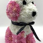 Rose bear dog λευκό-ροζ