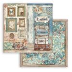 Χαρτί scrapbooking διπλής όψης 30x30cm Stamperia, Luggage