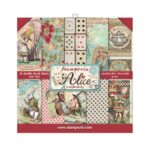 Χαρτιά scrapbooking 10τεμ Stamperia 20,3×20,3cm Alice in Wonderland