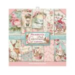 Χαρτιά scrapbooking 10τεμ Stamperia 20,3×20,3cm Pink Christmas