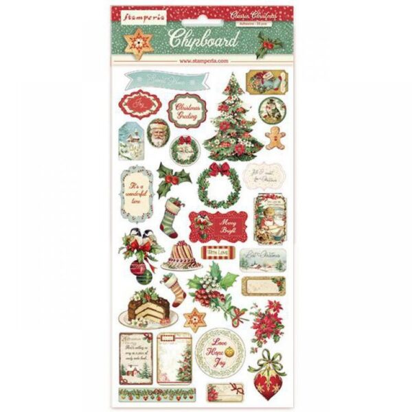 Stamperia_Chipboard_15x30cm_Classic_Christmas