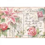 Ριζόχαρτο Stamperia 33x48cm, Pink Poinsettia