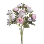 Μπουκέτο καμέλιες 30cm rose-beige