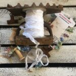 Κορδέλα old Vintage, White, 1,2m