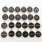 Μεταλλικά διακοσμητικά μενταγιόν Ζώδια mix, +/-50gr, black