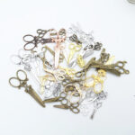 Μεταλλικά διακοσμητικά μενταγιόν Ψαλίδια mix, +/-50gr