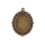 Κρεμαστό μεταλλικό Antique Oval 25x18mm