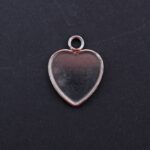 Καρδιά μενταγιόν μεταλλικό cameo, 12mm, 5τεμ.