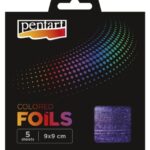 Μεταλλικά φύλλα χρωματιστά, 9x14cm, 5τεμ., Dark Purple