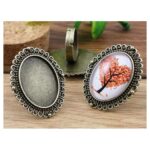 Δαχτυλίδι μεταλλικό Antique Bronze 18×25