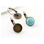 Σκουλαρίκια μεταλλικά Antique Bronze 12mm, 2 τεμ.