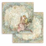 Χαρτί scrapbooking διπλής όψης 30x30cm Stamperia, Sleeping Beauty, Lovers