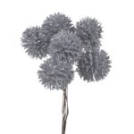 Μπουκέτο εχίνωψ 12cm, silver glitter