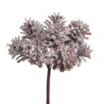 Μπουκέτο κουκουνάρια χιονισμένα, brown-white, 13cm