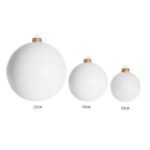 Μπάλα πλαστική λευκή για διακόσμηση 10 cm