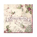 Χαρτοπετσέτα για decoupage, Christmas Greetings, 1 τεμ.