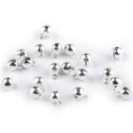 Κουδουνάκια μεταλλικά μίνι, ασημί, 6mm, 5 τεμ.