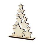 Χριστουγεννιάτικο δέντρο με αστεράκια ξύλινο, 19,6×14,7cm