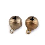 Κουδουνάκια μεταλλικά μίνι, μπρονζέ, 12mm, 5 τεμ.